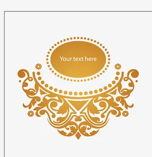 欧式花边底纹边框免抠