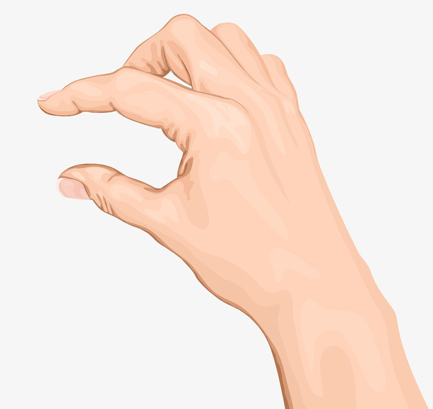 矢量拿捏的手势免抠
