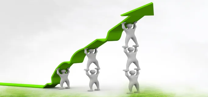 箭头向上商务灰色banner背景高清