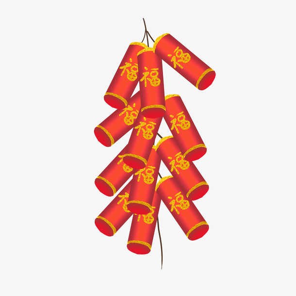 新年春节鞭炮爆竹免抠