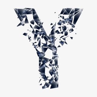 创新科技感碎片字母装饰矢量图免抠