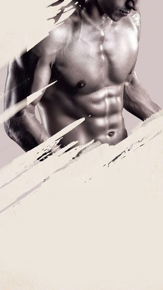 简约健身房宣传PS源文件H5背景素材高清