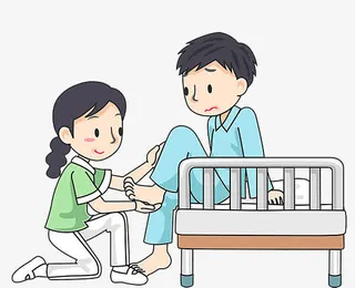 做腿部复检的男孩免抠