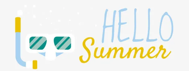 矢量夏日广告素材免抠