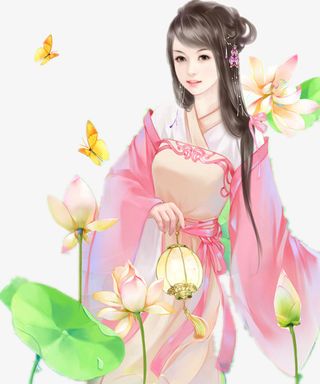 古风优雅纯真美女立绘免抠