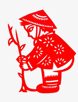 中国风耕作的农民免抠图免抠