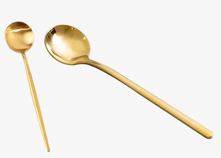 金色的咖啡勺子免抠