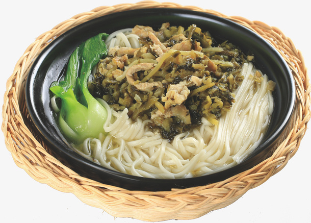 石锅雪菜肉丝面免抠