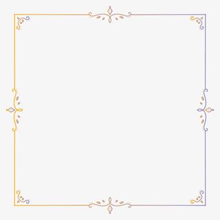 渐变花纹纹样边框免抠