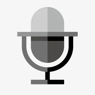 灰色话筒免抠