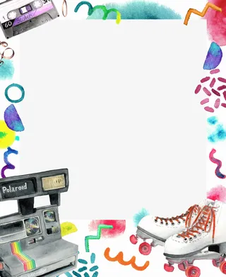 创意的边框手绘卡通免抠