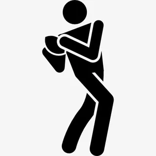 橄榄球运动员在防守的球图标免抠