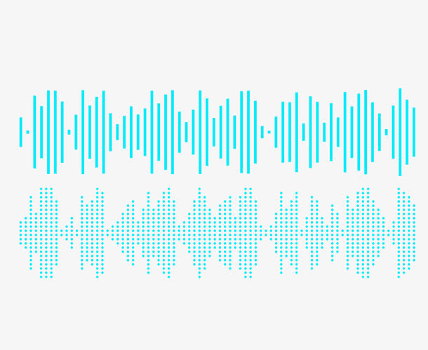 矢量浅色声波曲线PNG图片免抠