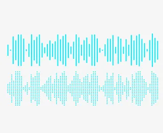 矢量浅色声波曲线PNG图片免抠