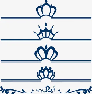 小皇冠分隔栏免抠