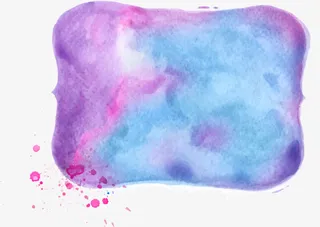 多彩水彩晕染免抠