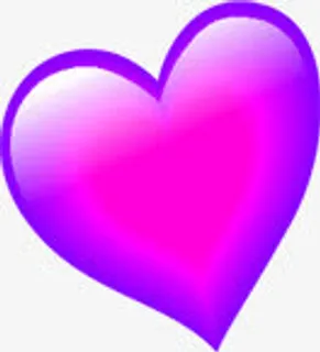 粉紫心形七夕免抠