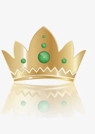 绿色钻石黄冠免抠