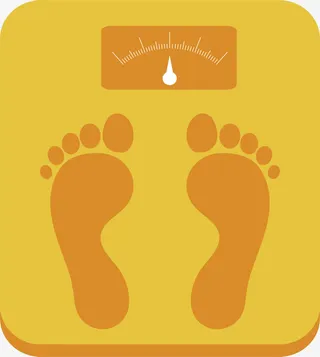 黄色电子秤免抠