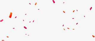 红色简约礼券漂浮素材免抠