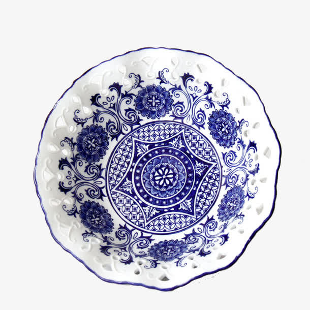 青花瓷盘子免抠
