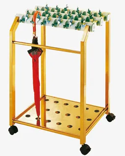 黄色便携式雨伞架免抠