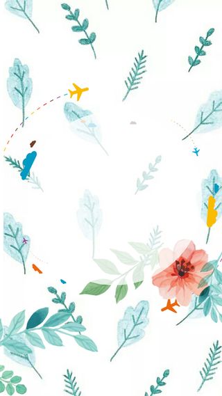 清新蓝色树枝平铺背景psd分层高清