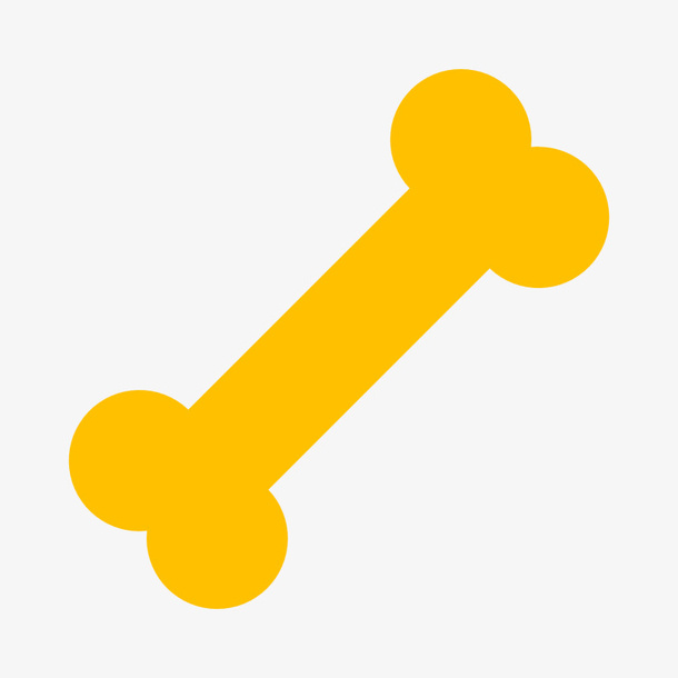 黄色的骨头。免抠