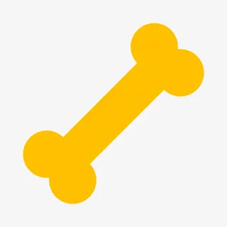 黄色的骨头。免抠