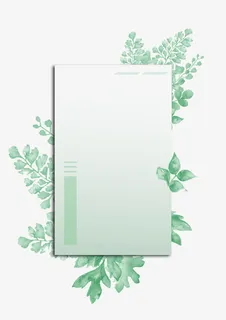 绿叶文本 边框素材免抠