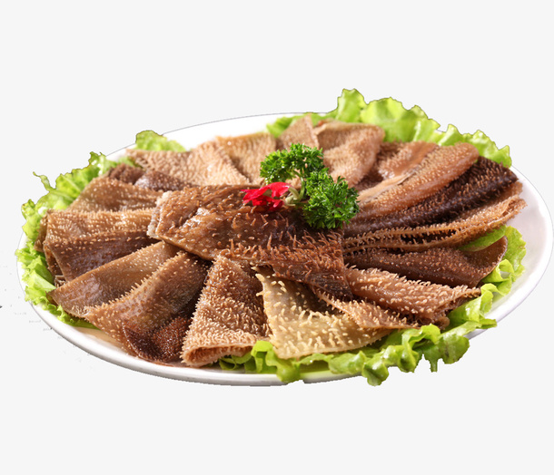 一盘新鲜的毛肚百叶免抠