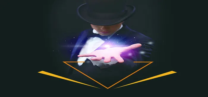 魔术师几何线条商务设计黑色海报背景高清