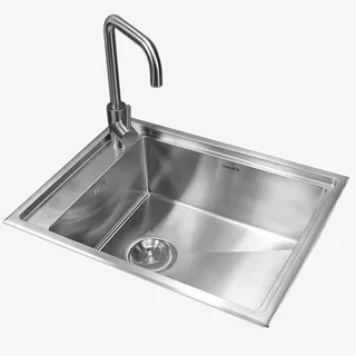 304不锈钢水槽单槽免抠