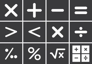 黑色加减乘除免抠