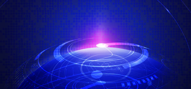 蓝色科技背景免抠