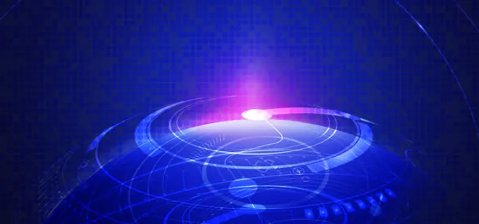 蓝色科技背景免抠