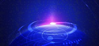 蓝色科技背景免抠