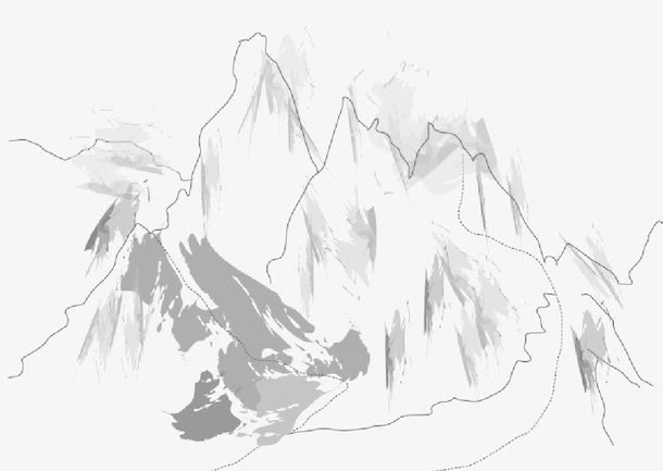 水墨山水免抠