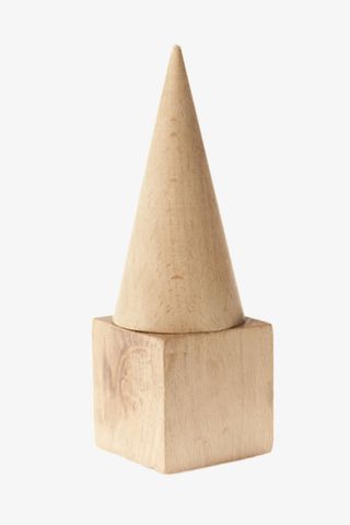 棕色立体积木层叠的立体锥形实物免抠