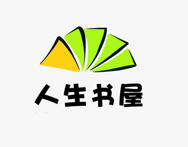 彩色色块书店logo免抠