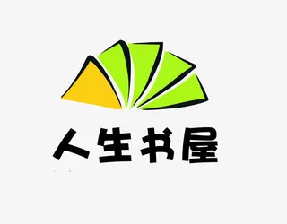 彩色色块书店logo免抠