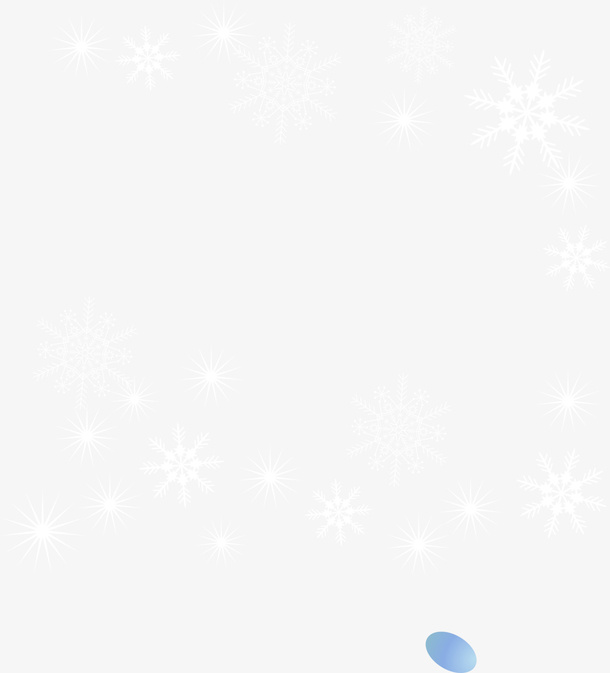 冬季纯洁白色雪花免抠