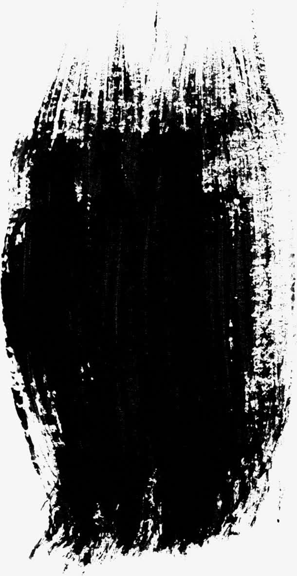 黑色漂亮墨迹蒙版免抠