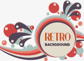 复古抽象波纹图免抠