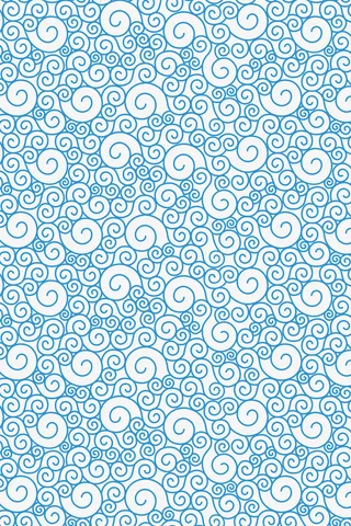 蓝色清新海浪波纹边框纹理免抠