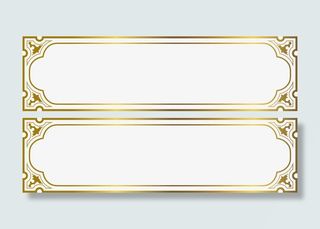 奢华金色框框免抠