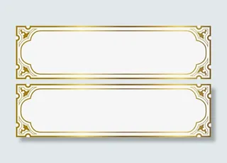 奢华金色框框免抠