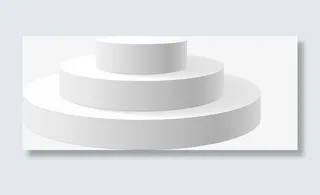 卡通手绘白色产品展示台免抠