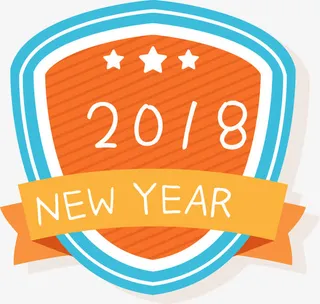 橙色徽章标签免抠