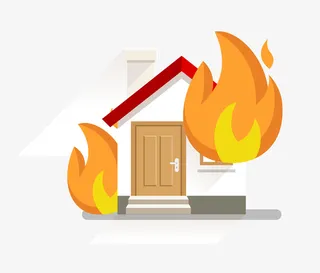 创意房屋保险信息图免抠